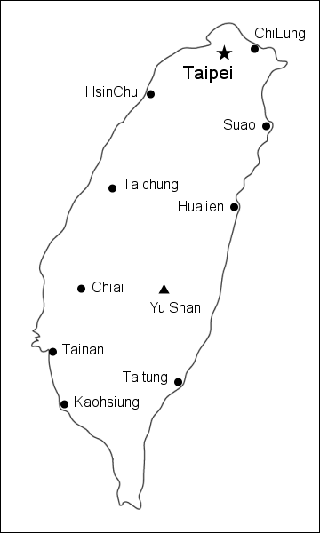 英語 台湾白地図