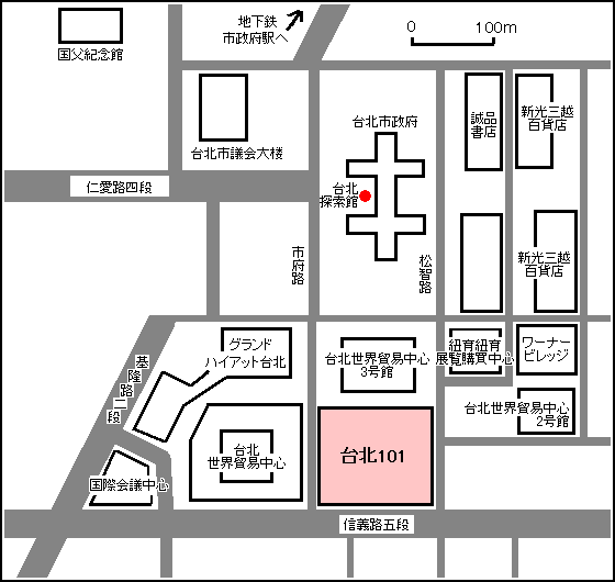 Map of Taipei 101